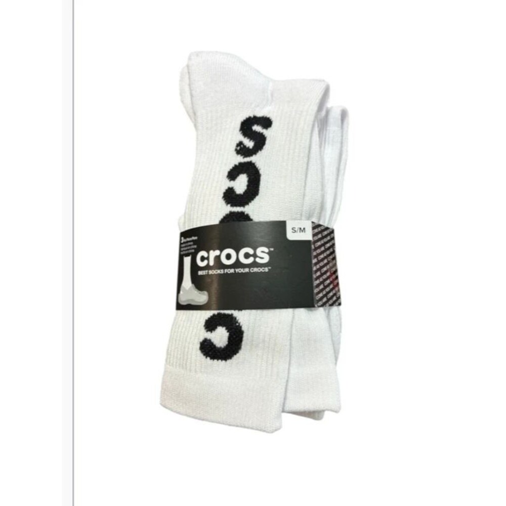 Crocs 3 pairs Small /medium crew socks new